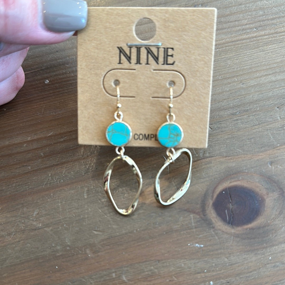 Nine Turquoise Earrings