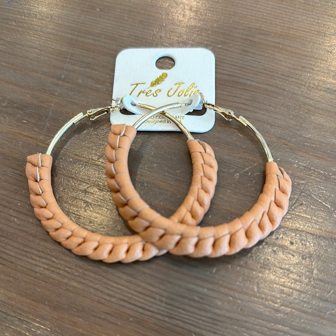 Leather Hoops