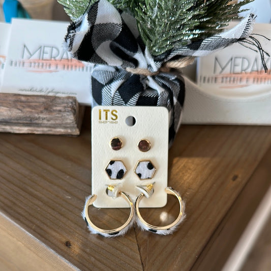 Dalmatian Earring Set