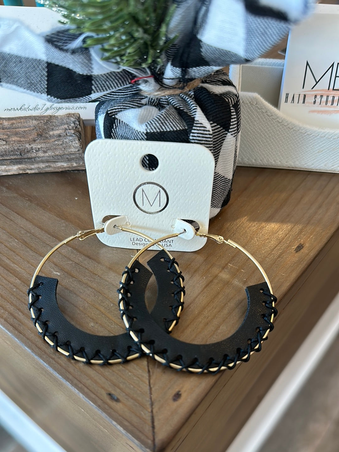 Leather Hoops