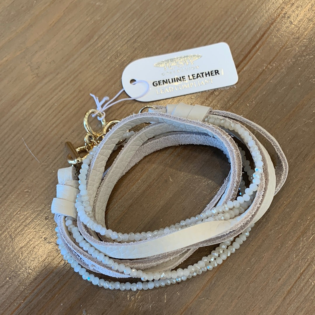 Leathery Crystal Bracelet